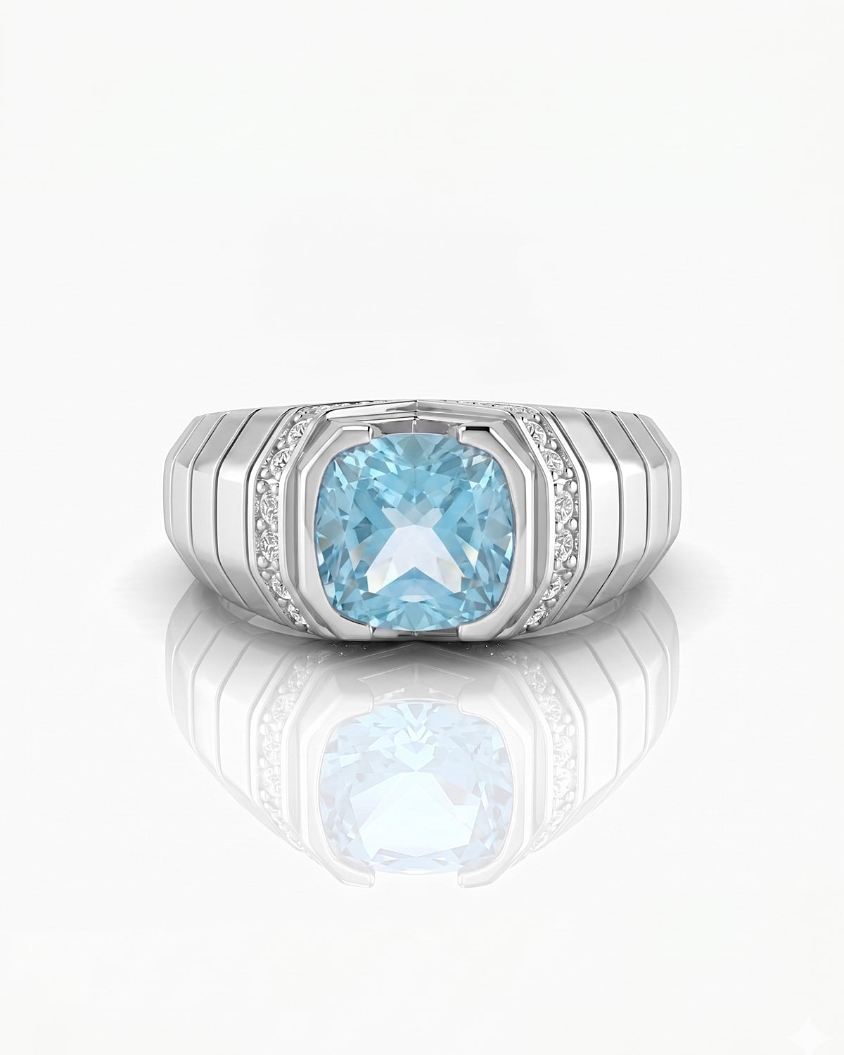 Ridge Signet - Aquamarine