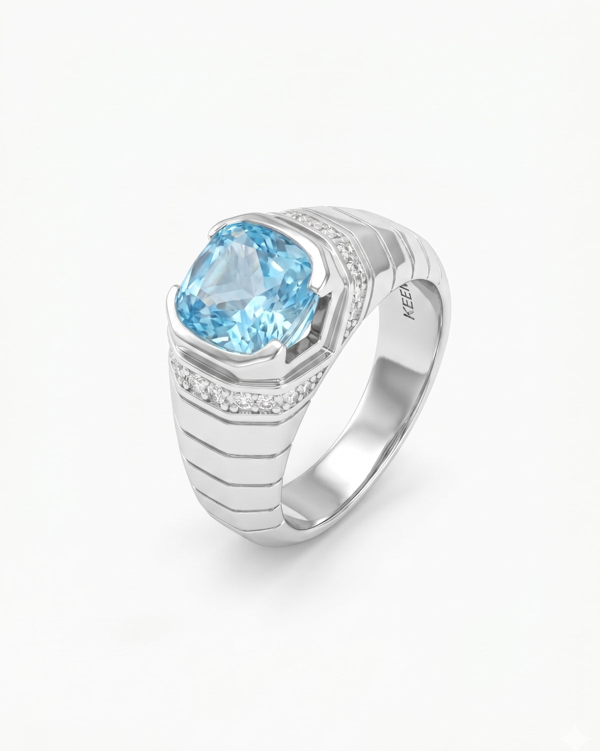 Ridge Signet - Aquamarine