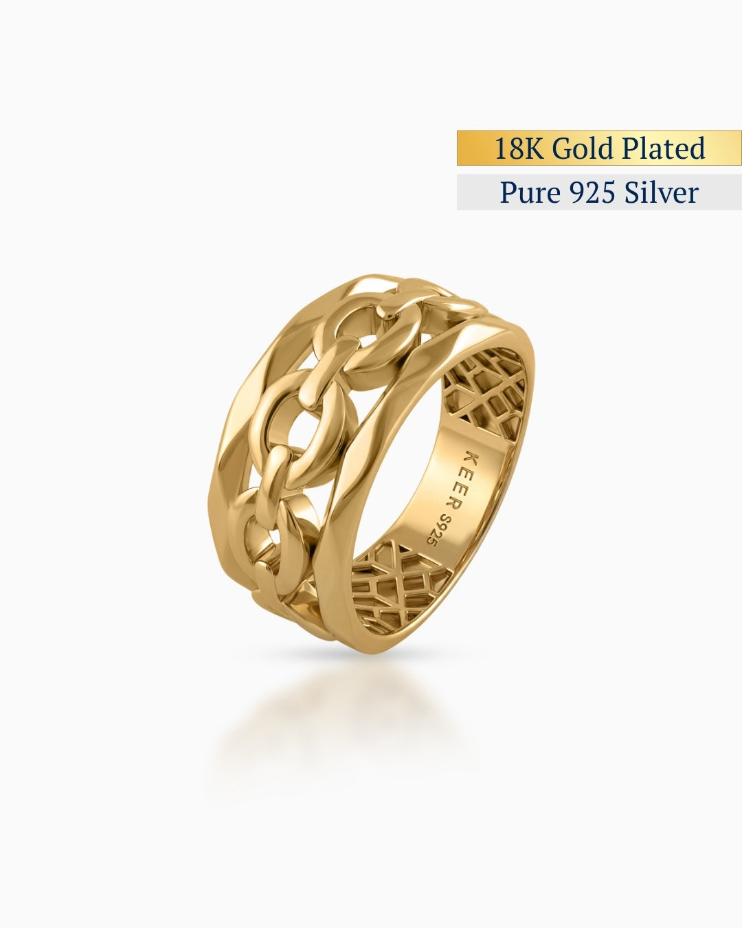 Chaîne Band Ring