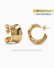 The Liquid Fold Hoops Earrings