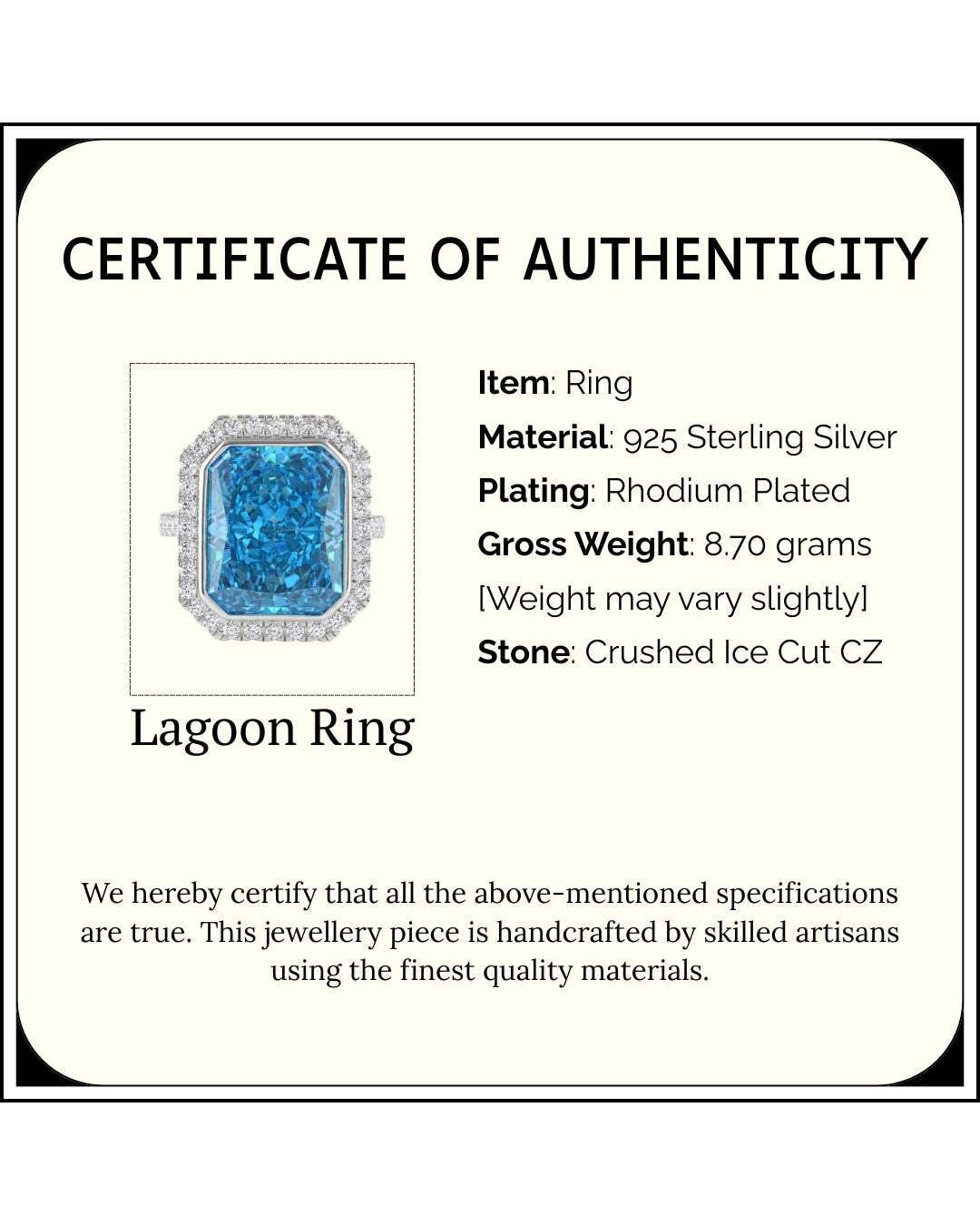 Lagoon Cocktail Ring | Paraiba