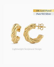 Torque Hoop Earrings