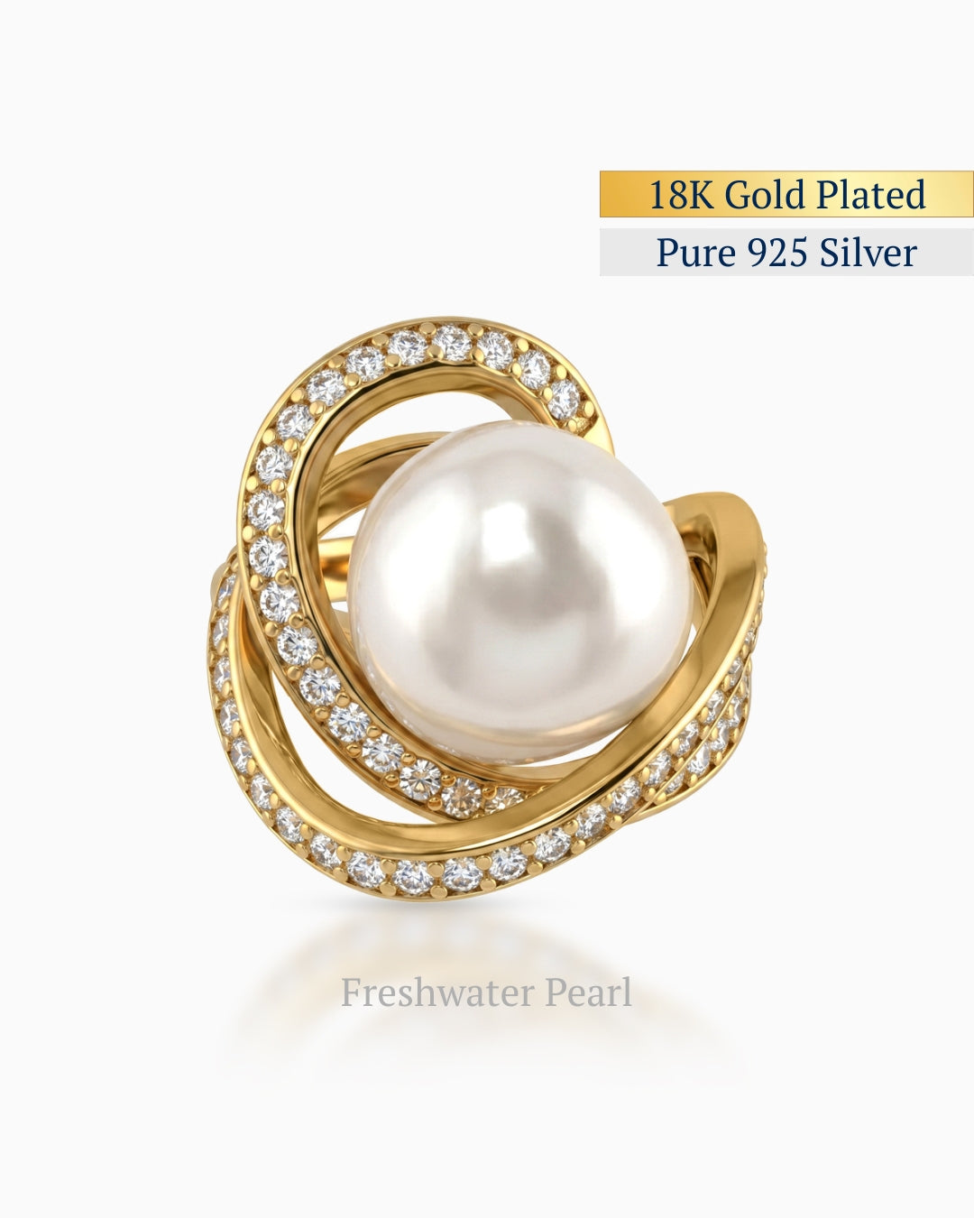 Celeste Pearl Cocktail Ring