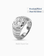 Ridge Signet Ring | Diamond