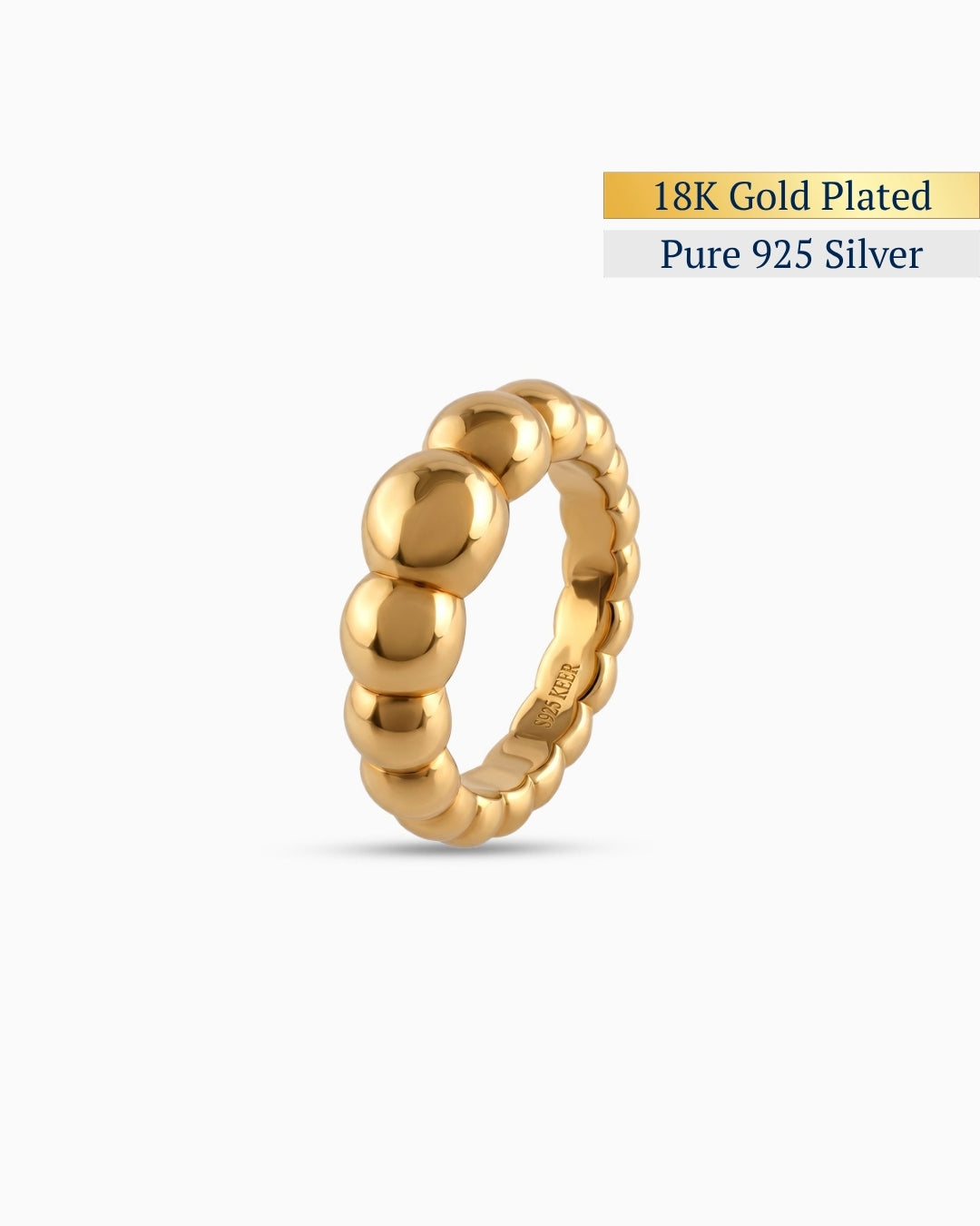 Orb Beaded Band Ring