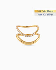 Drift Double Band Ring | 18K Gold Plated
