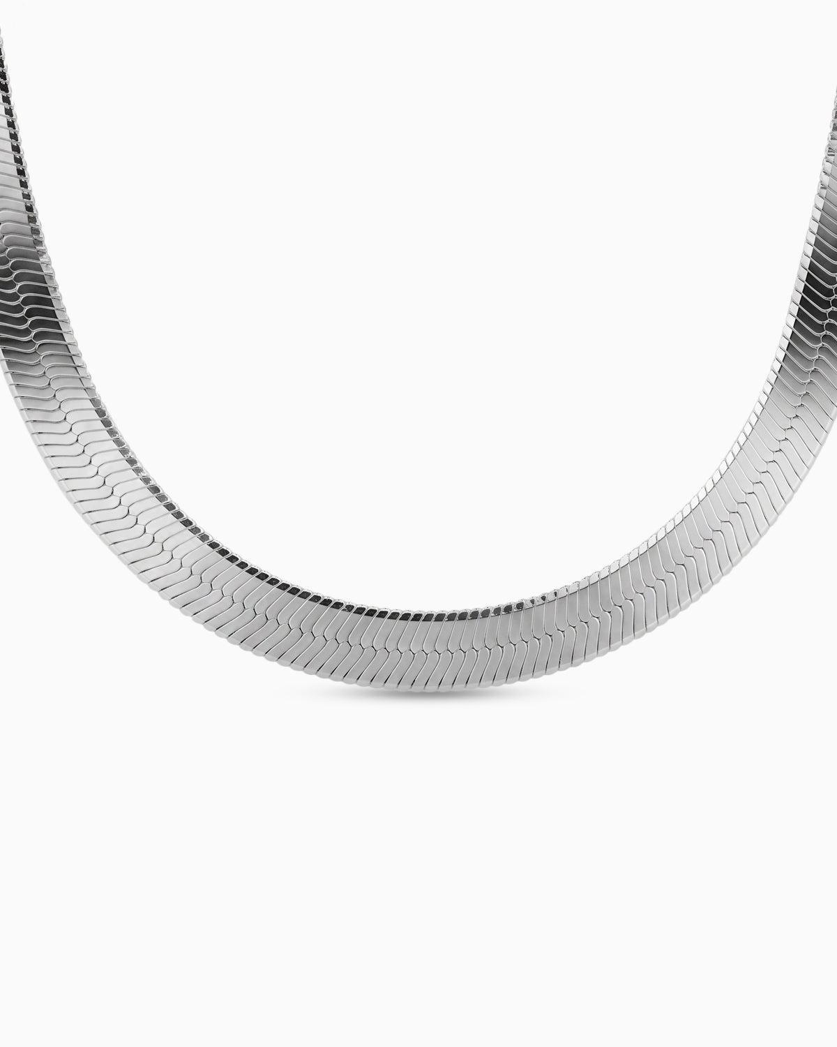 Silhouette Bold Necklace | Rhodium Plated