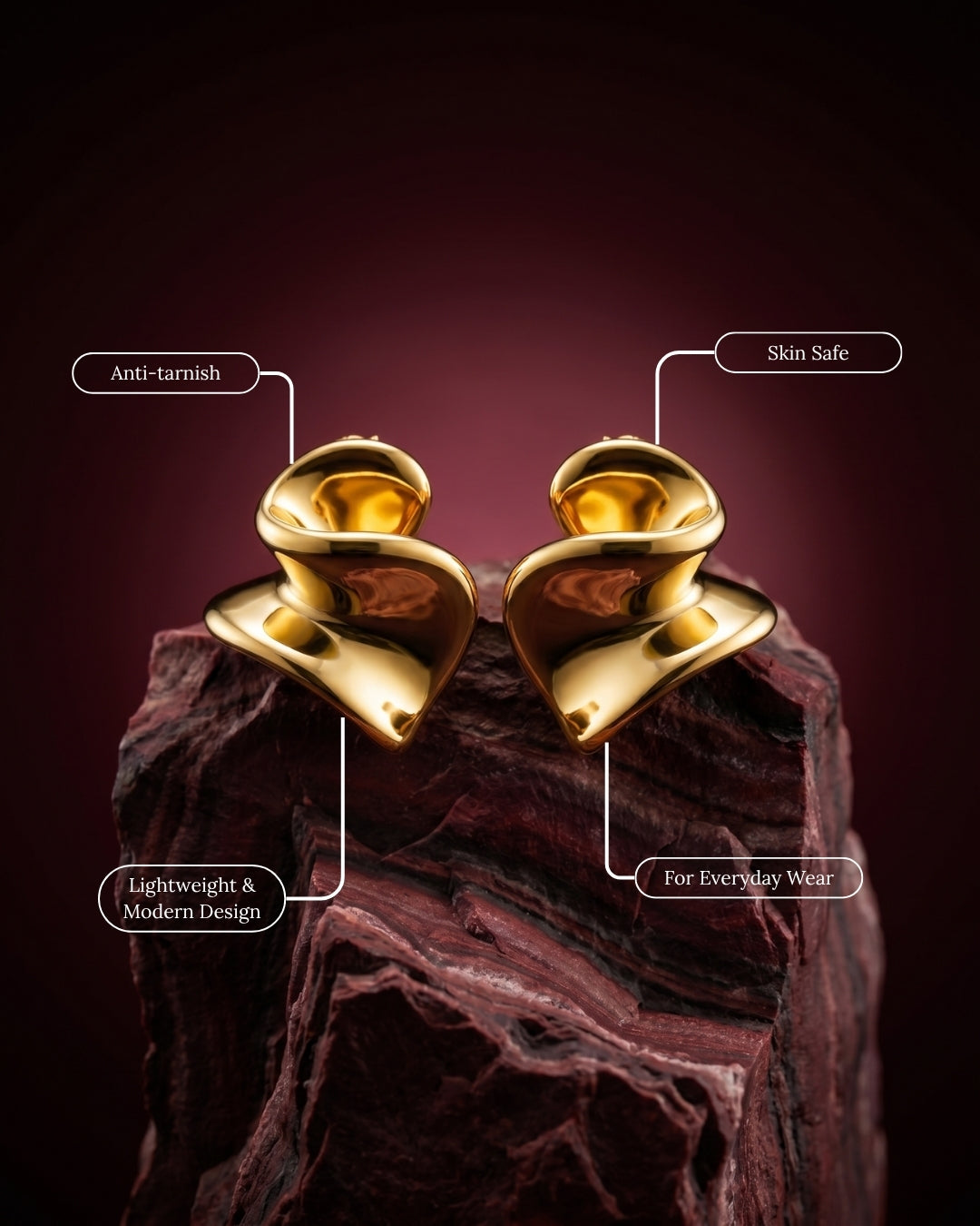 Dune Sculptural Stud Earrings