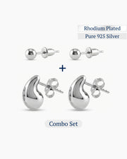 Melts x Sphere Set - Rhodium Plated