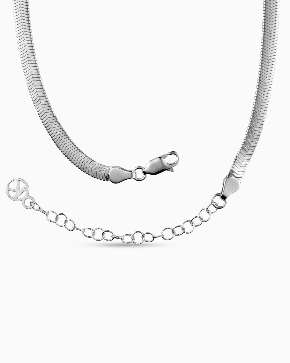 Serpentine Bold Necklace | Rhodium Plated
