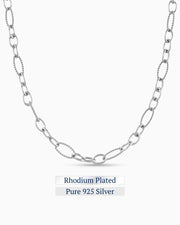 Alterna Links Necklace | Rhodium Plated
