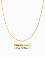Edge Slim Necklace | 18K Gold Plated
