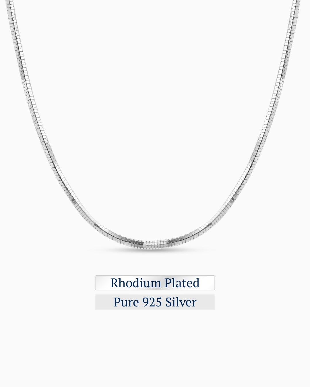 Facet Necklace | Rhodium Plated