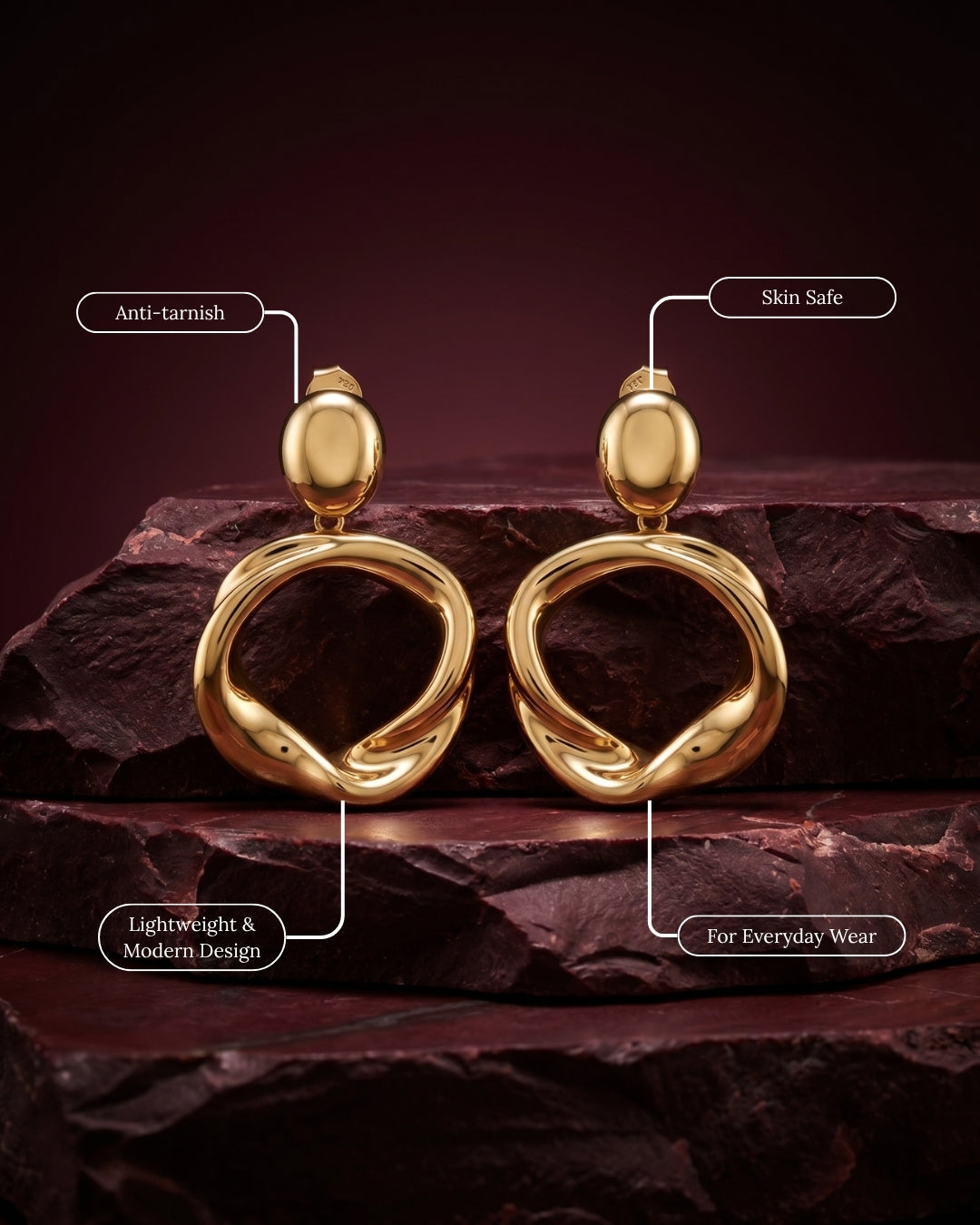 Molten Halo Drops Earrings