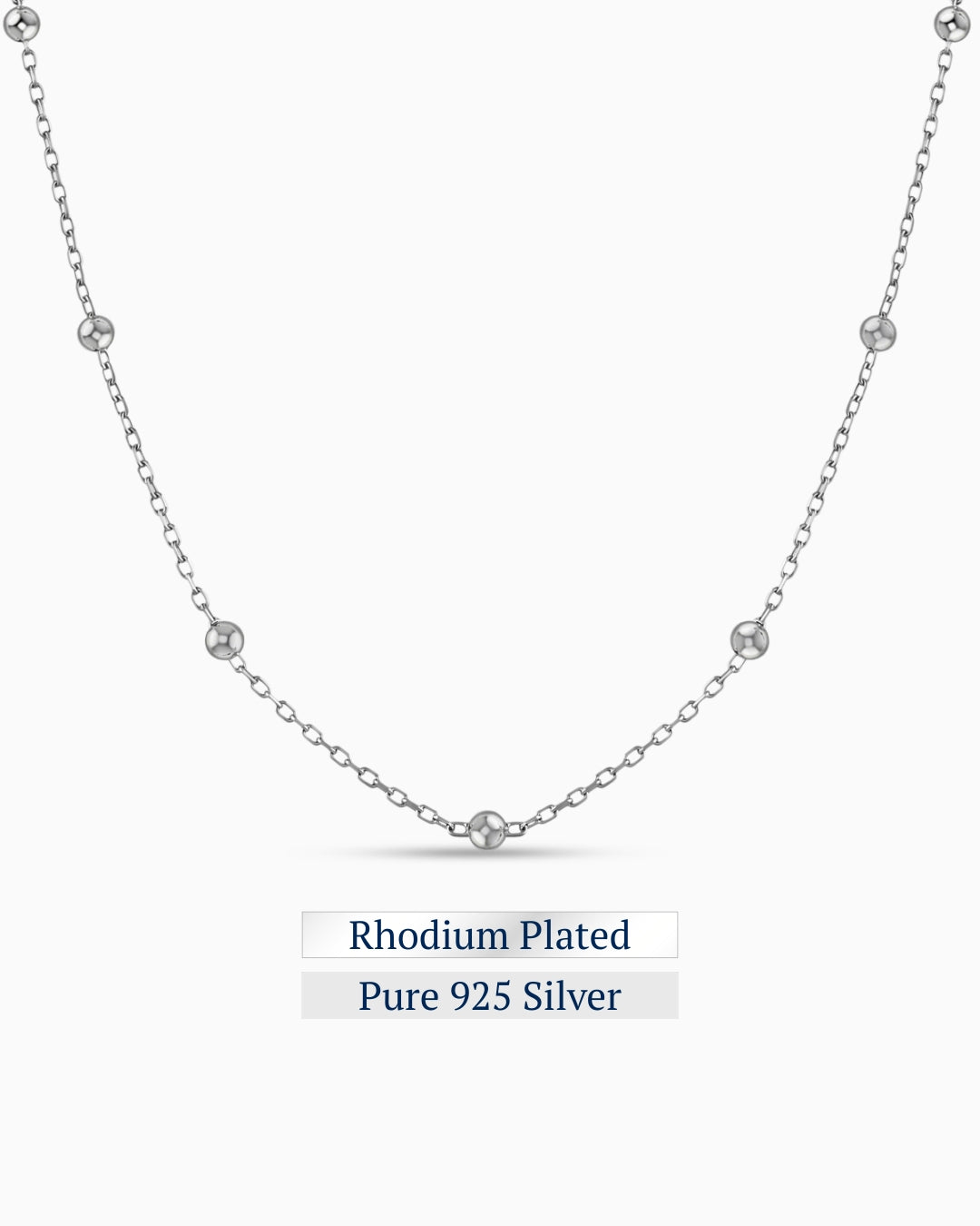 Satellite Necklace | Rhodium Plated