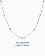 Satellite Necklace | Rhodium Plated