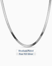 Serpentine Bold Necklace | Rhodium Plated