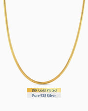 Serpentine Slim Necklace | 18K Gold Plated