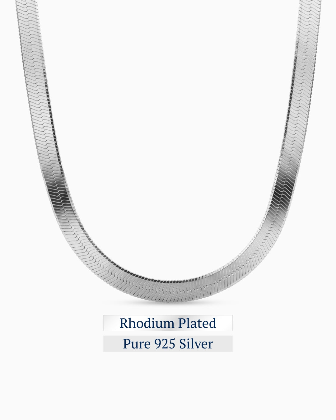 Silhouette Bold Necklace | Rhodium Plated