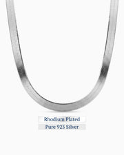 Silhouette Bold Necklace | Rhodium Plated