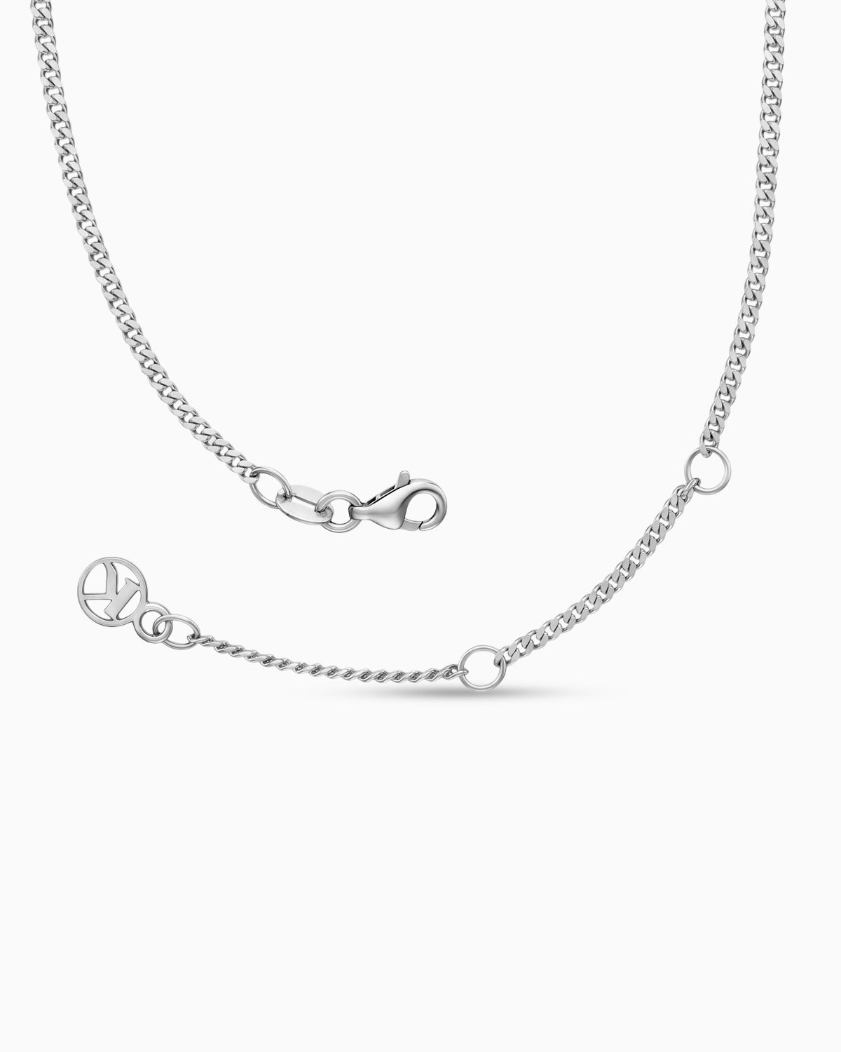 Edge Bold Necklace | Rhodium Plated
