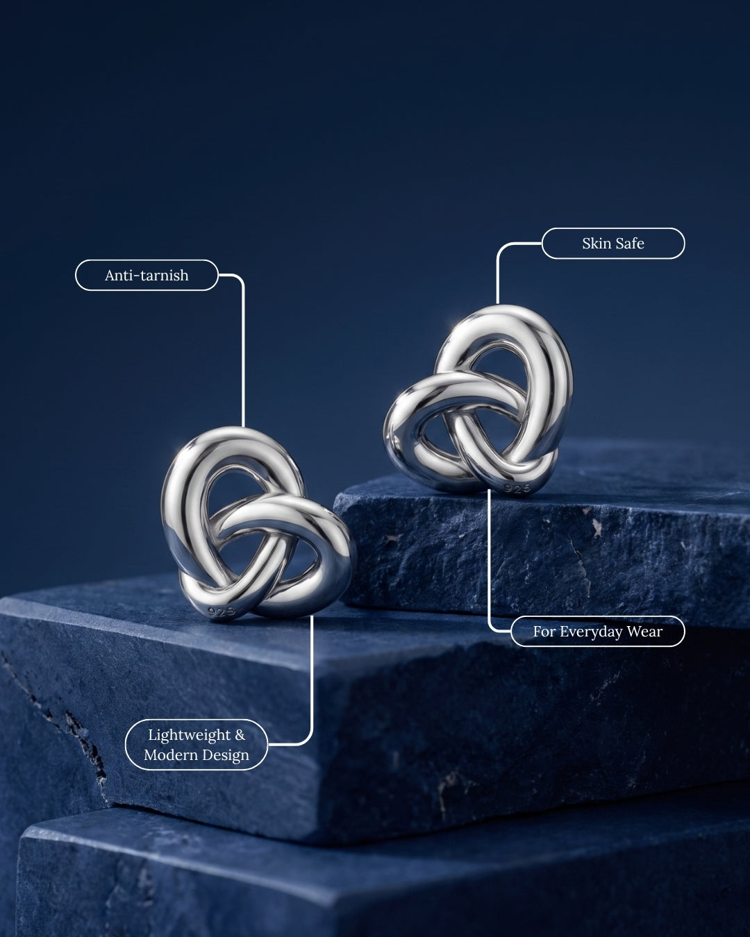 Nexus Knot Stud Earrings