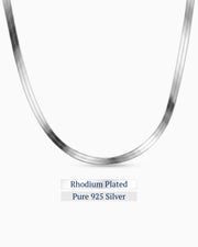 Silhouette Slim Necklace | Rhodium Plated