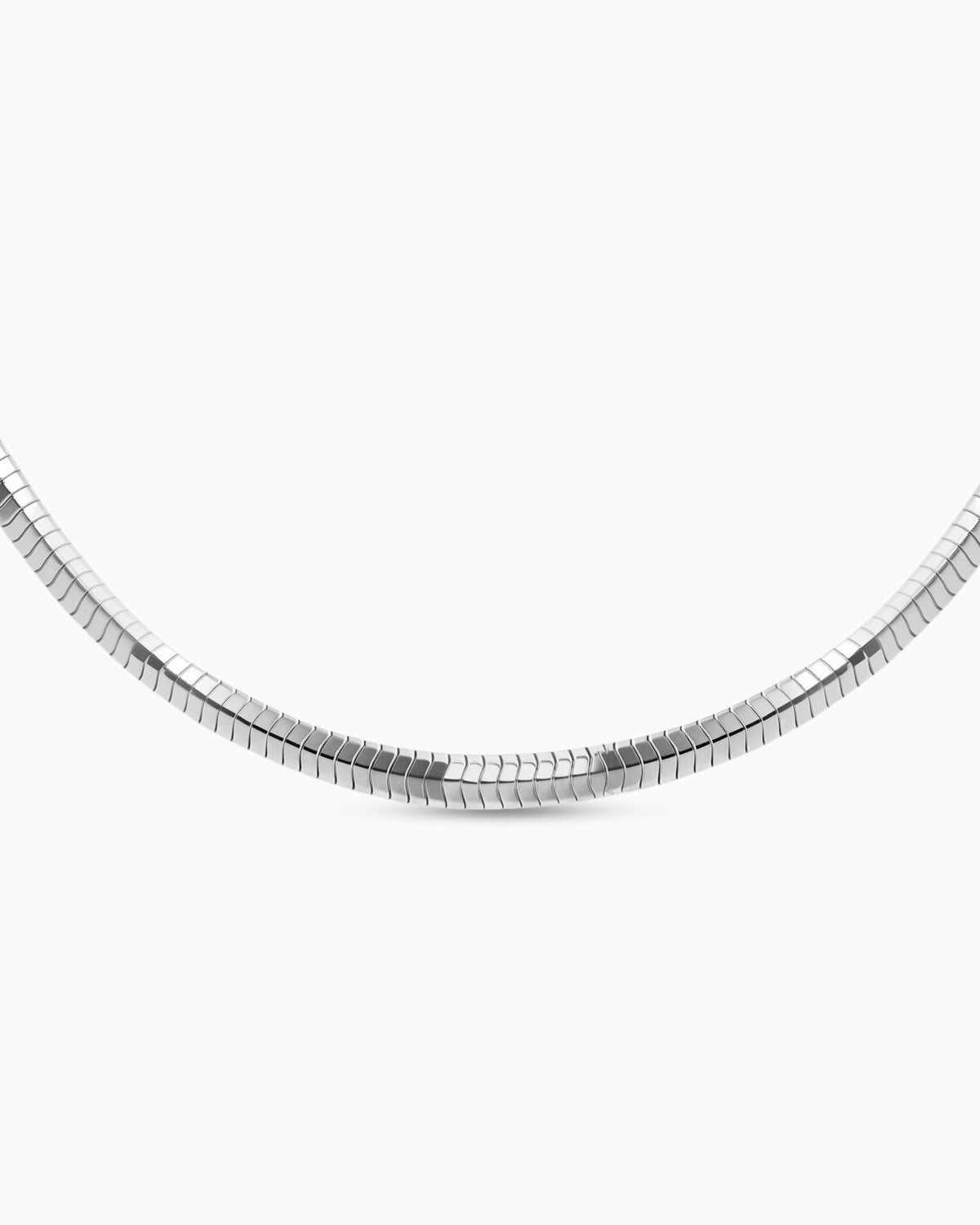 Facet Necklace | Rhodium Plated