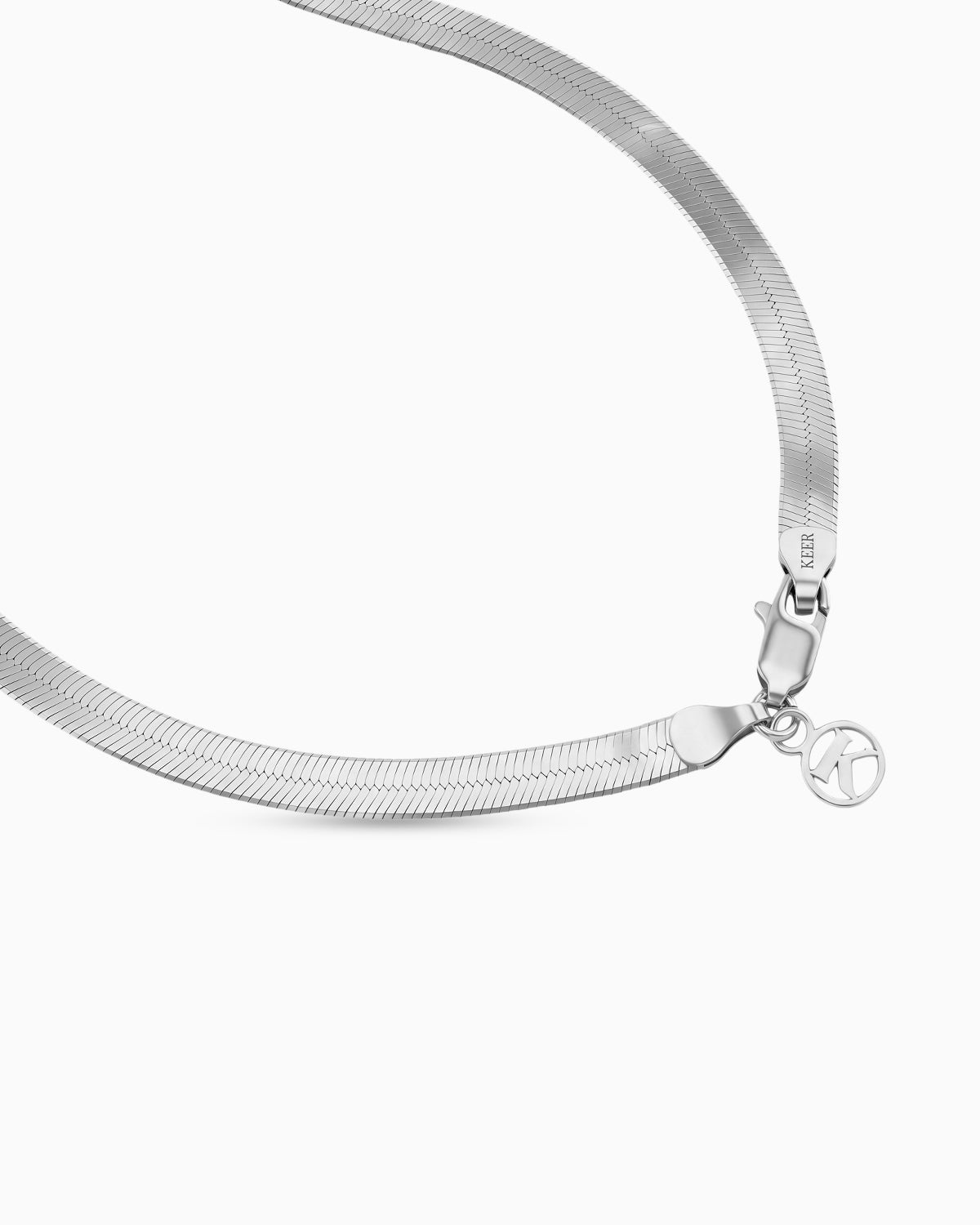 Silhouette Slim Necklace | Rhodium Plated