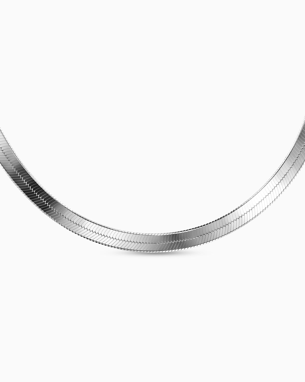 Silhouette Slim Necklace | Rhodium Plated