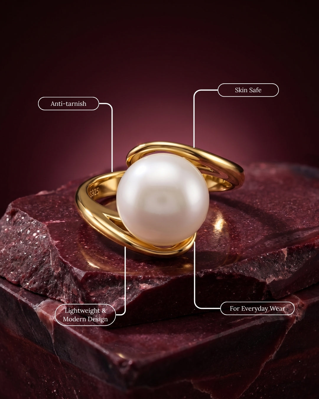 Solo Pearl Ring