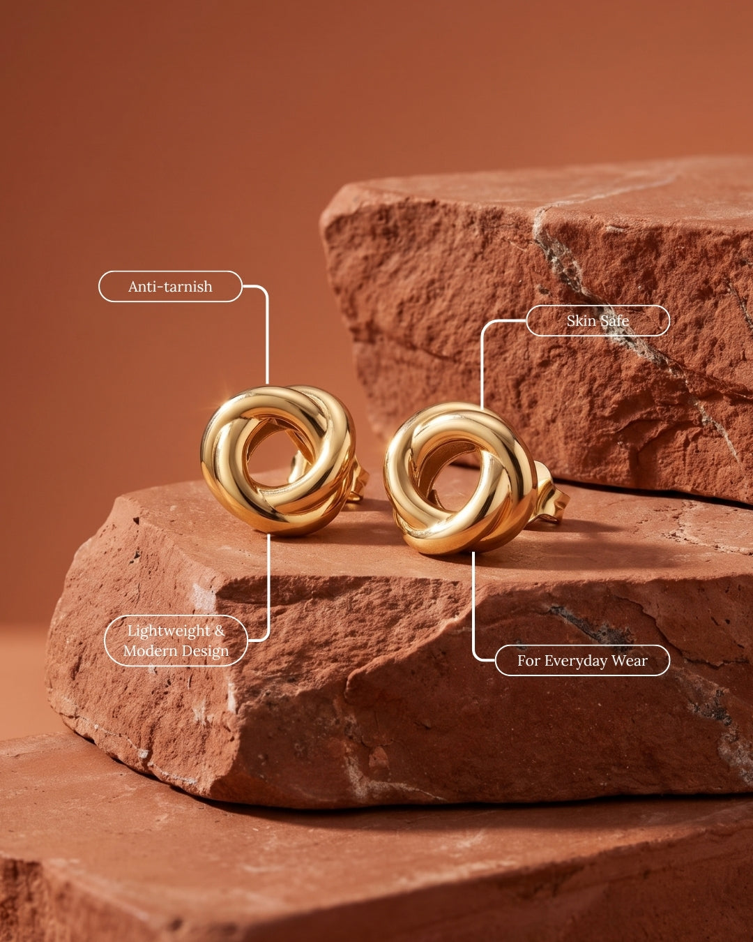 Interlace Studs Earrings
