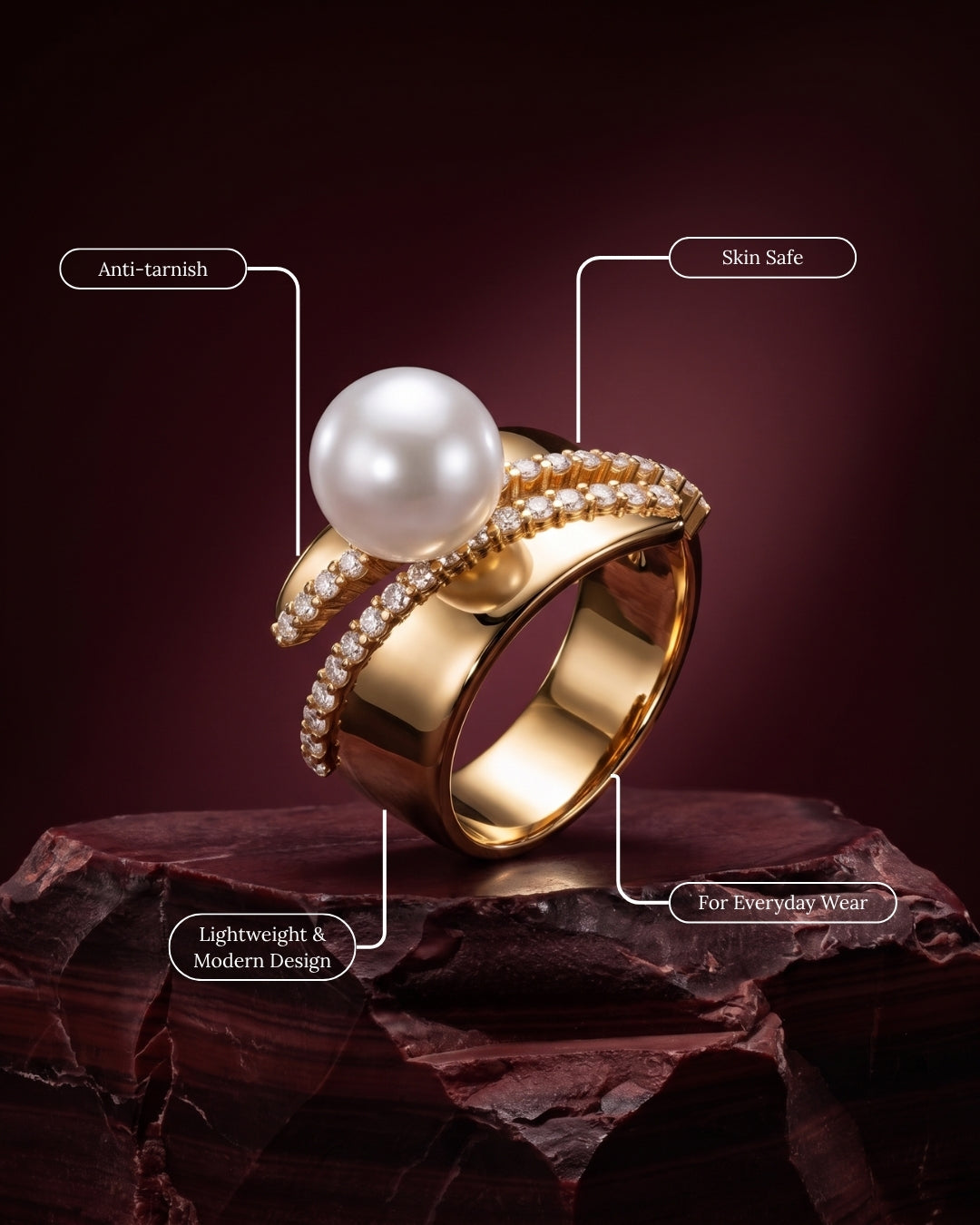 Sovereign Pearl Cocktail Ring