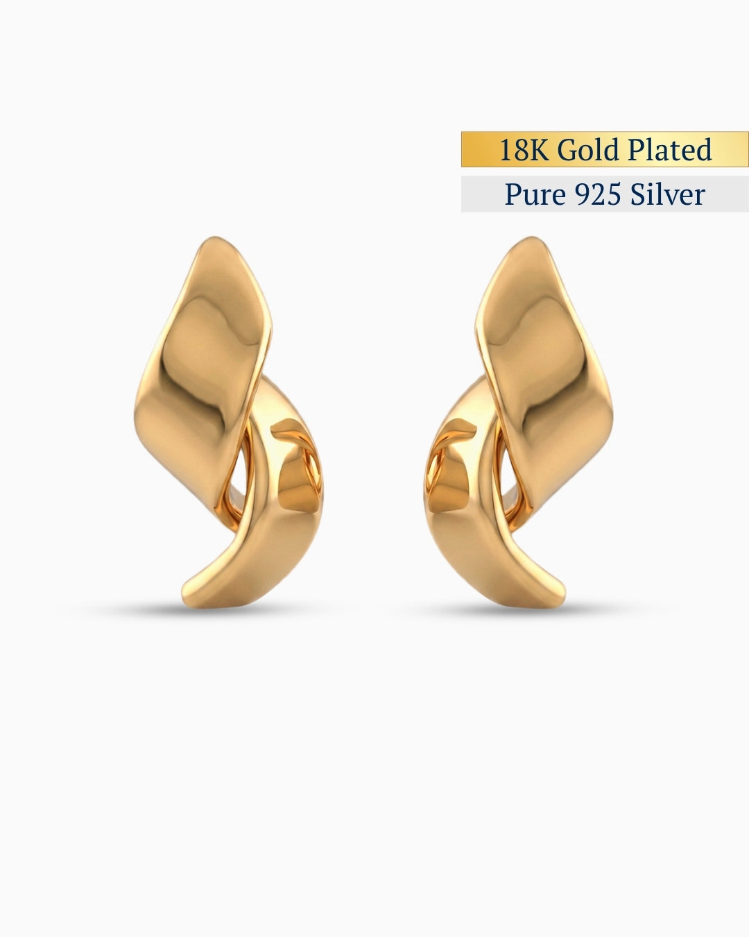 Contour Drape Sculptural Earrings