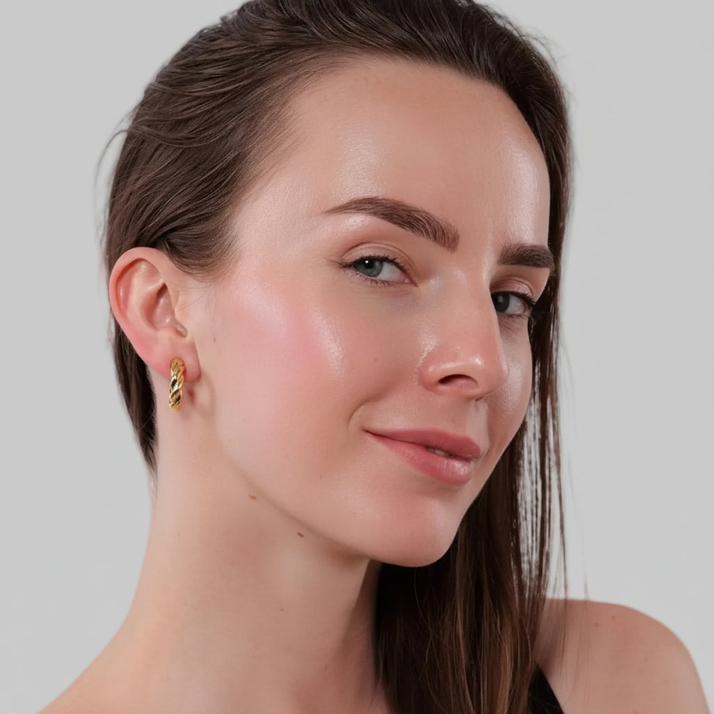Torque Hoop Earrings