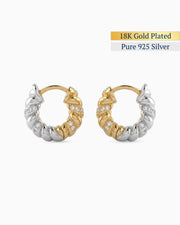 Helix Dual Tone Huggie Earrings
