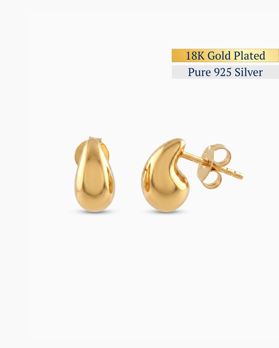 The Melt Studs Earrings | 18K Gold Plated