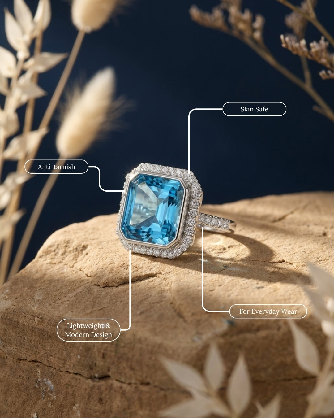 Lagoon Cocktail Ring | Paraiba