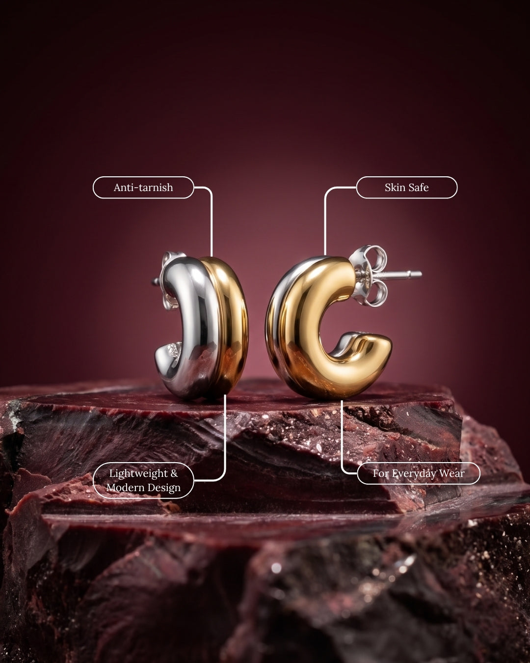 Equinox Huggie Earrings