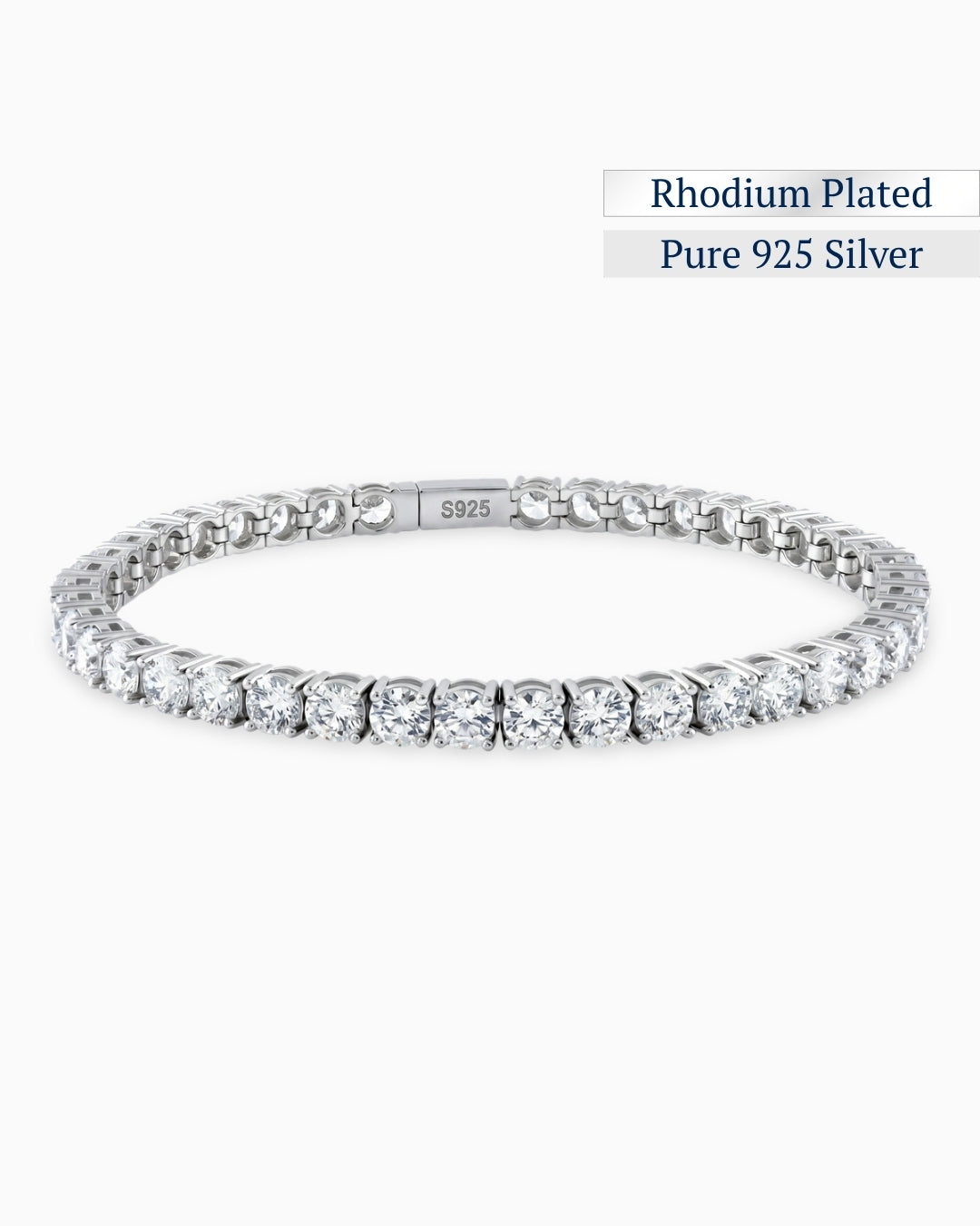 The Rivere Bracelet | Rhodium Plated