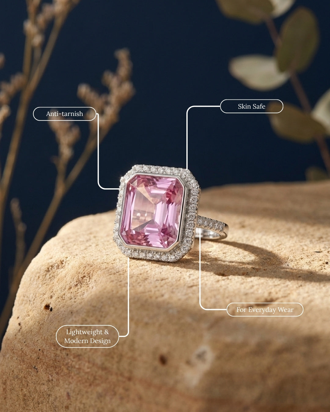Blush Cocktail Ring | Pink Sapphire