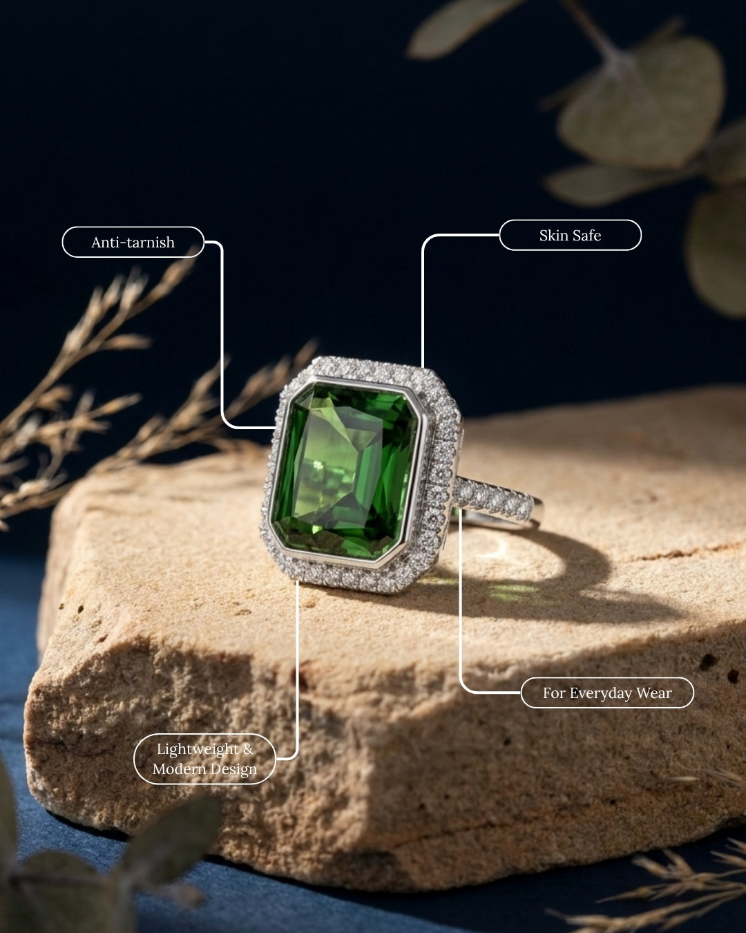 Grotto Cocktail Ring | Tsavorite