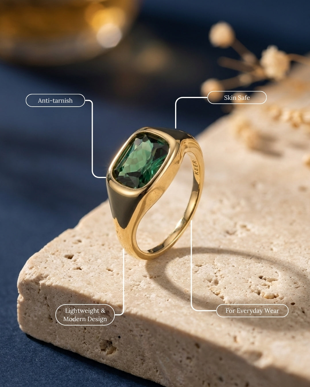 Verdant Bezel Signet Ring