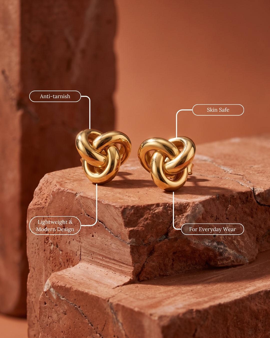 Trinity Knot Studs Earrings
