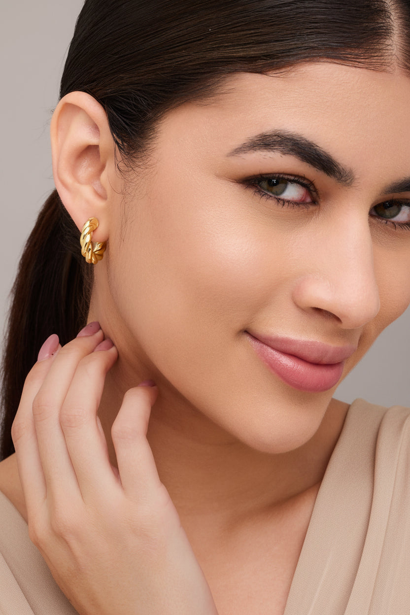 Torque Hoop Earrings