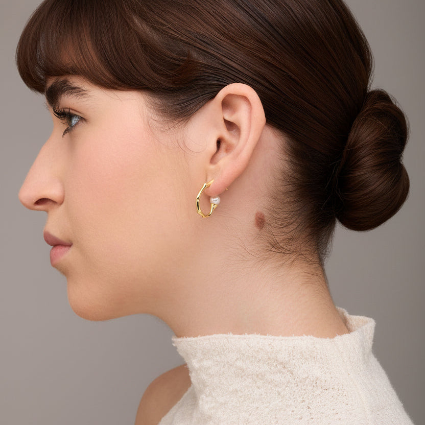 Snowdrop Hoop Earrings