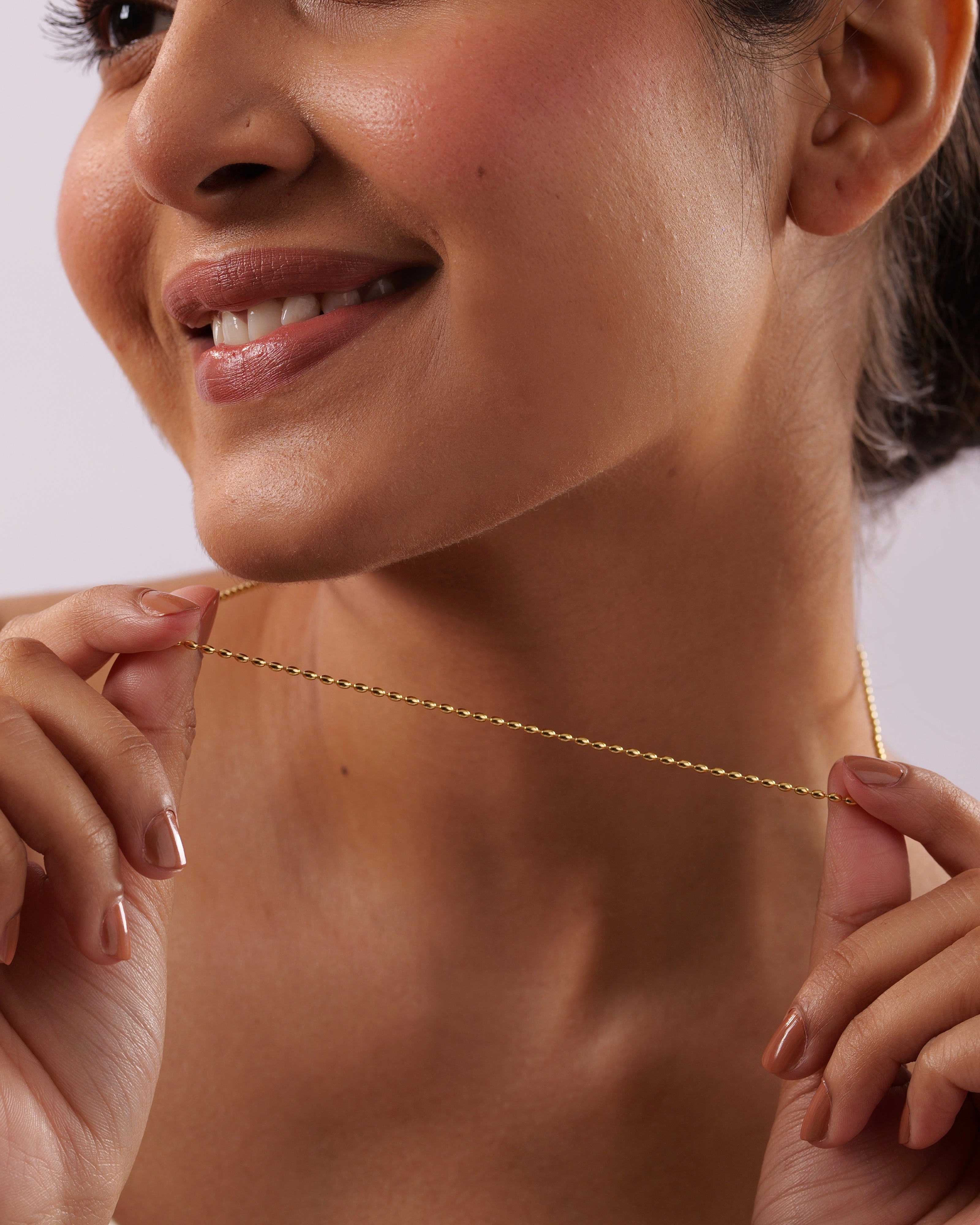 Pebble Line Necklace | 18K Gold Plated