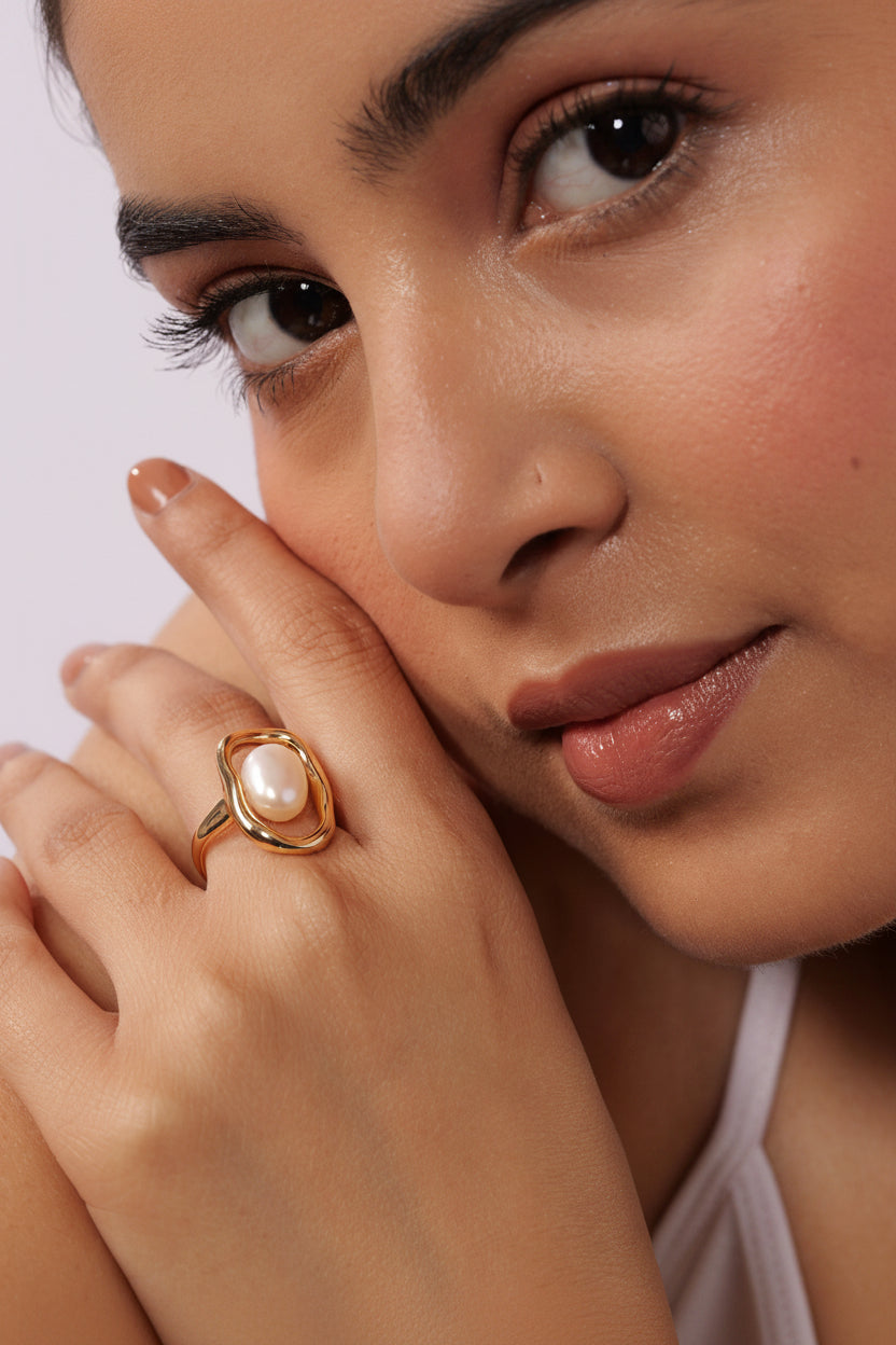 Arche Pearl Cocktail Ring