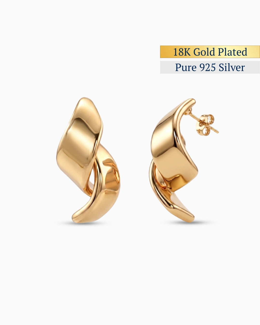 Contour Drape Sculptural Earrings