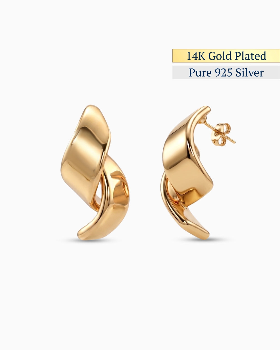 Contour Drape Sculptural Earrings